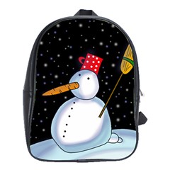 Lonely Snowman School Bags(large)  by Valentinaart