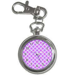 Pastel Pink Mod Circles Key Chain Watches by BrightVibesDesign