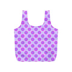 Pastel Pink Mod Circles Full Print Recycle Bags (s)  by BrightVibesDesign