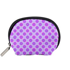 Pastel Pink Mod Circles Accessory Pouches (small)  by BrightVibesDesign