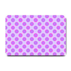 Pastel Pink Mod Circles Small Doormat 
