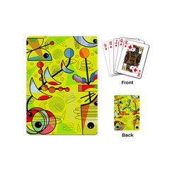 Happy Day - Yellow Playing Cards (mini)  by Valentinaart