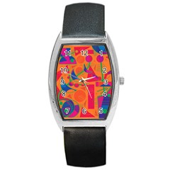 Happy Day - Orange Barrel Style Metal Watch