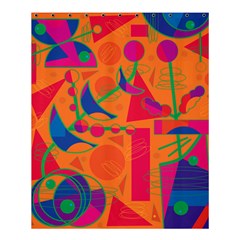 Happy Day - Orange Shower Curtain 60  X 72  (medium)  by Valentinaart