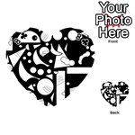 Happy day - black and white Playing Cards 54 (Heart)  Front - Club8