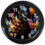 Magical night  Wall Clocks (Black) Front