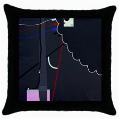 Plug In Throw Pillow Case (black) by Valentinaart