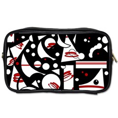 Happy Life - Red Toiletries Bags 2-side by Valentinaart