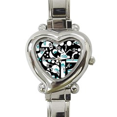 Happy Life - Blue Heart Italian Charm Watch by Valentinaart