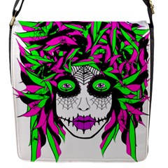Spidie Lady Sugar Skull Flap Messenger Bag (s) by burpdesignsA