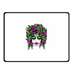 Spidie Lady Sugar Skull Double Sided Fleece Blanket (small)  by burpdesignsA