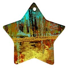 Autumn Landscape Impressionistic Design Ornament (Star) 