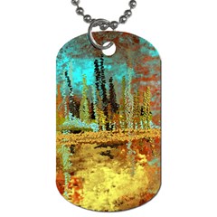 Autumn Landscape Impressionistic Design Dog Tag (One Side)