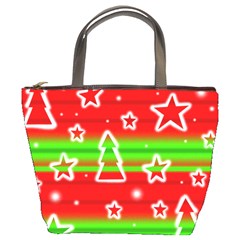 Christmas Pattern Bucket Bags by Valentinaart