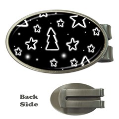 Black And White Xmas Money Clips (oval)  by Valentinaart