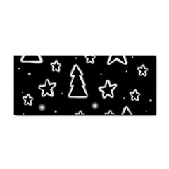 Black And White Xmas Hand Towel by Valentinaart
