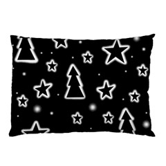 Black And White Xmas Pillow Case (two Sides)