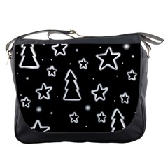 Black And White Xmas Messenger Bags by Valentinaart