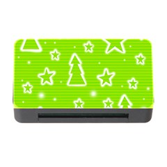 Green Christmas Memory Card Reader With Cf by Valentinaart