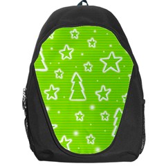 Green Christmas Backpack Bag by Valentinaart