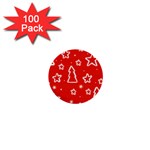 Red Xmas 1  Mini Buttons (100 pack)  Front