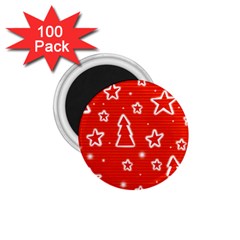 Red Xmas 1.75  Magnets (100 pack) 