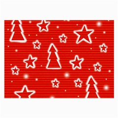 Red Xmas Large Glasses Cloth