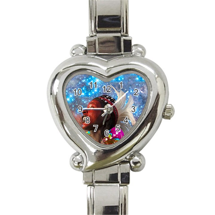 African Star Dreamer Heart Italian Charm Watch