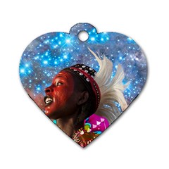 African Star Dreamer Dog Tag Heart (one Side) by icarusismartdesigns