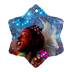 African Star Dreamer Snowflake Ornament (2-side)