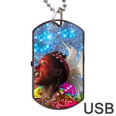 African Star Dreamer Dog Tag Usb Flash (one Side) by icarusismartdesigns