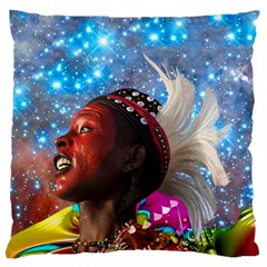 African Star Dreamer Large Cushion Case (two Sides) by icarusismartdesigns