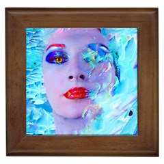 Swimming Into The Blue Framed Tiles by icarusismartdesigns