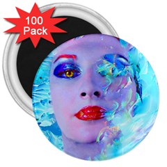 Swimming Into The Blue 3  Magnets (100 Pack)