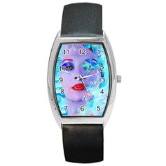 Swimming Into The Blue Barrel Style Metal Watch