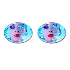 Swimming Into The Blue Cufflinks (oval)