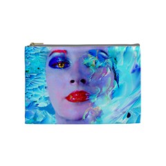 Swimming Into The Blue Cosmetic Bag (medium)  by icarusismartdesigns