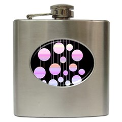 Pink Elegance  Hip Flask (6 Oz) by Valentinaart