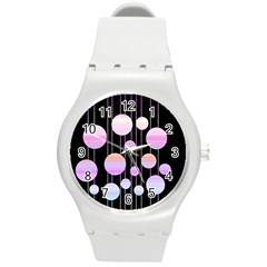 Pink Elegance  Round Plastic Sport Watch (m) by Valentinaart