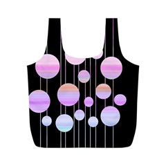 Pink Elegance  Full Print Recycle Bags (m)  by Valentinaart