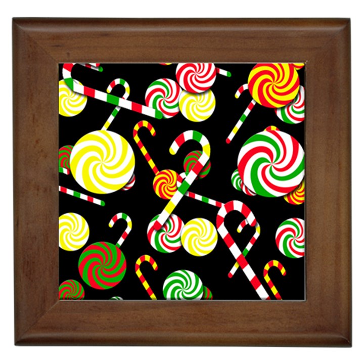 Xmas candies  Framed Tiles