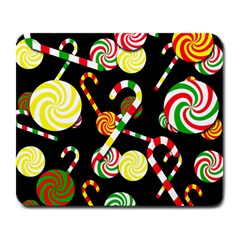 Xmas Candies  Large Mousepads by Valentinaart