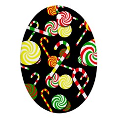 Xmas Candies  Oval Ornament (two Sides) by Valentinaart