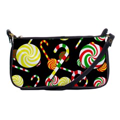 Xmas Candies  Shoulder Clutch Bags by Valentinaart