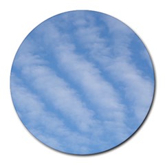 Wavy Clouds Round Mousepads