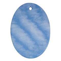 Wavy Clouds Oval Ornament (Two Sides)