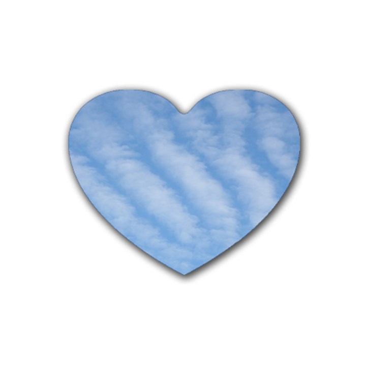 Wavy Clouds Rubber Coaster (Heart) 