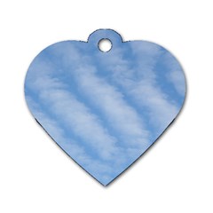 Wavy Clouds Dog Tag Heart (One Side)