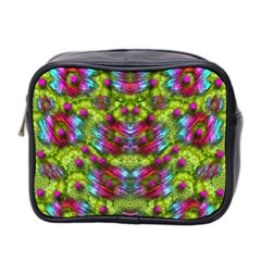 Freedom In Colors And Floral Mini Toiletries Bag 2-side by pepitasart