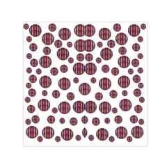 Shimmering Polka Dots Small Satin Scarf (square) by pepitasart